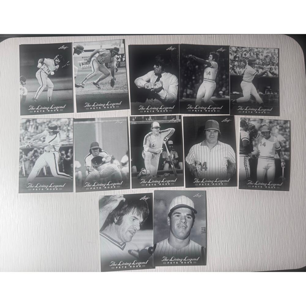 PETE ROSE 2012 Leaf The Living Legend Full 12 Card Set  Baseball Legend